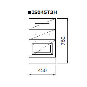 IS045T3H洗面キャビネット（引出し