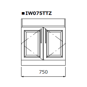 IW075TTZトイレ手洗器キャビネット