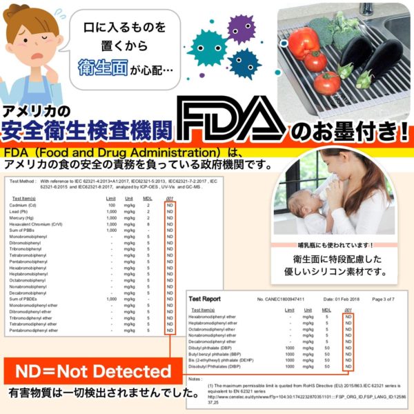 水切りラック 折りたたみ [Latuna] くるくるスッキリラック 抗菌 コンパクト 錆びない シリコン シンク 省スペース 食器 プレート ワイド 乾燥 52x33cm (グレー, 52x33cm)